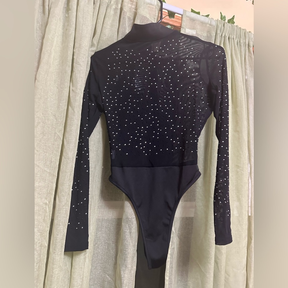 Mesh Rhinestone Bodysuit